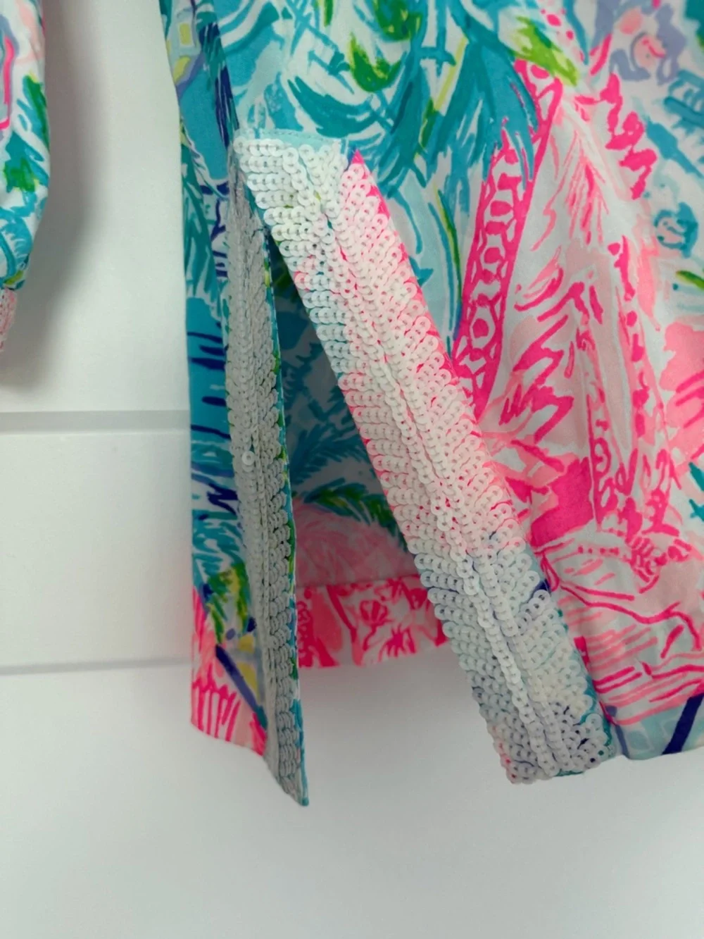 Lilly Pulitzer Renato Bohemian Queen Tunic with Sequin Embellishments, Small - Picture 9 of 15